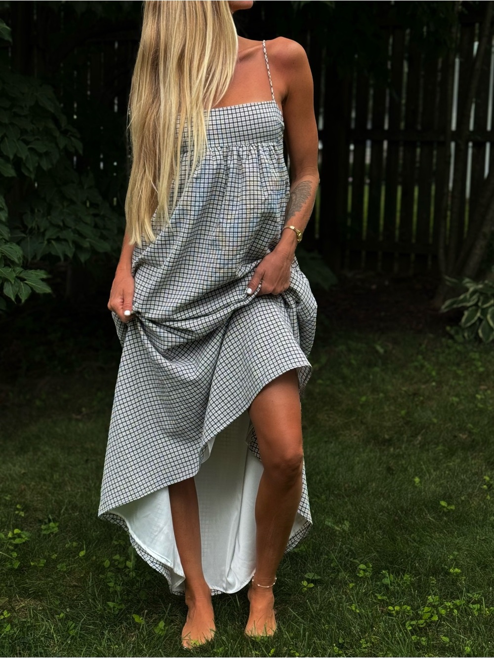 Stone Cold Fox Black & White Gingham Maxi Dress